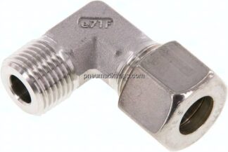 Winkel-Schneidringverschraub. R 1/2"-14 S (M22x1,5), Klemmring 1.4571 (NC)