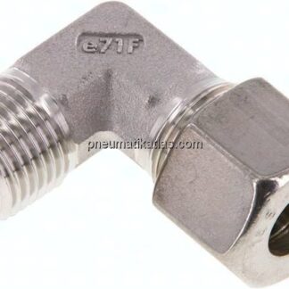 Winkel-Schneidringverschraub. R 1/2"-14 S (M22x1,5), Klemmring 1.4571 (NC)