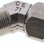 45°-Einschraubwinkel, UN 1-5/16"-12 (JIC), V4A