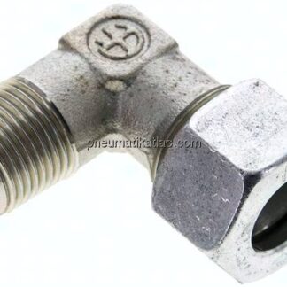 Winkel-Schneidringverschraub. M 18x1,5 (konisch)-15 L (M22x1,5), Stahl verzinkt