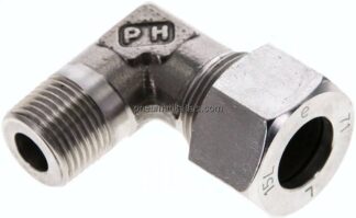 Winkel-Schneidringverschraub. M 18x1,5 (konisch)-15 L (M22x1,5), 1.4571