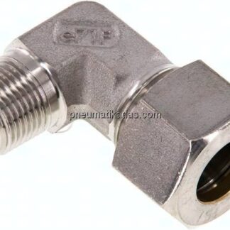 Winkel-Schneidringverschraub. R 3/8"-15 L (M22x1,5), Klemmring 1.4571 (NC)