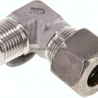 Winkel-Schneidringverschraub. R 1/2"-16 S (M24x1,5), Klemmring 1.4571 (NC)