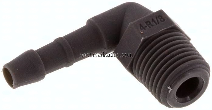 Winkel-Gewindetülle R 1/8"-4mm, PA 6