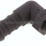 Winkel-Gewindetülle R 1/8"-9 (3/8")mm, PA 6