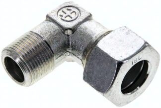 Winkel-Schneidringverschraub. M 22x1,5 (konisch)-18 L (M26x1,5), Stahl verzinkt