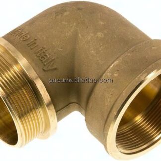 90°-Einschraubwinkel G 2-1/2"(IG)-G 2-1/2"(AG), Messing