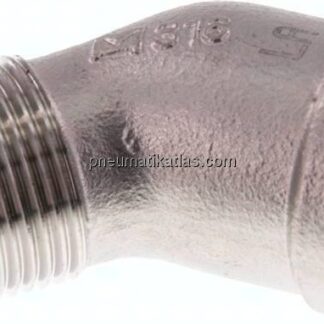 45°-Einschraubwinkel Rp 3/4"(IG)-R 3/4"(AG), 1.4408
