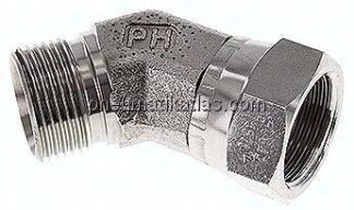 45°-Einschraubwinkel, 60°-Kegel, G 3/4", V4A