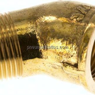 45°-Einschraubwinkel Rp 3/4"(IG)-R 3/4"(AG), Messing