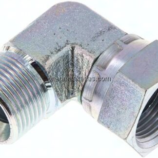 90°-Einschraubwinkel, 60°-Kegel, G 3/4", Stahl verzinkt