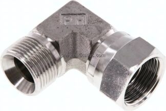 90°-Einschraubwinkel, 60°-Kegel, G 3/4", V4A