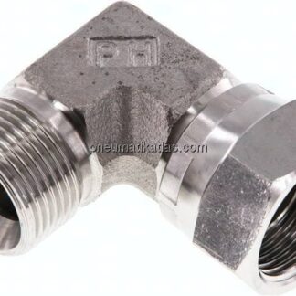 90°-Einschraubwinkel, 60°-Kegel, G 3/4", V4A