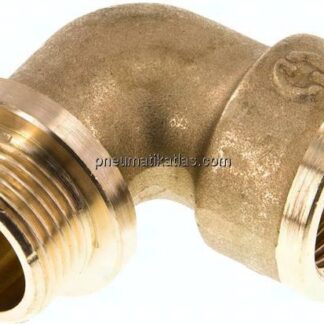 90°-Einschraubwinkel G 3/4"(IG)-G 3/4"(AG), Messing