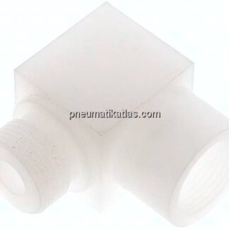 90°-Einschraubwinkel G 3/4"(IG)-G 3/4"(AG), PVDF
