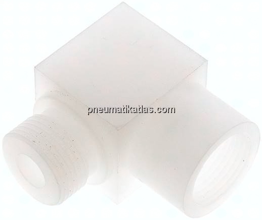 90°-Einschraubwinkel G 3/4"(IG)-G 3/4"(AG), PVDF