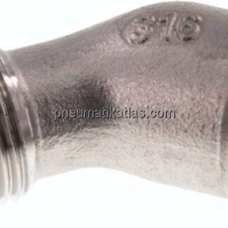 45°-Einschraubwinkel Rp 3/8"(IG)-R 3/8"(AG), 1.4408
