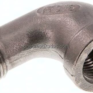90°-Einschraubwinkel Rp 3/8"(IG)-R 3/8"(AG), 1.4408