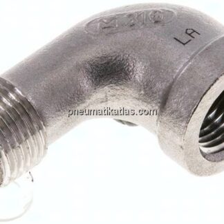 90°-Einschraubwinkel NPT 3/8"(IG)-NPT 3/8"(AG), 1.4408
