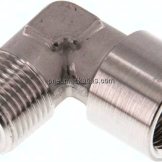 90°-Einschraubwinkel G 3/8"(IG)-R 3/8"(AG), 1.4404