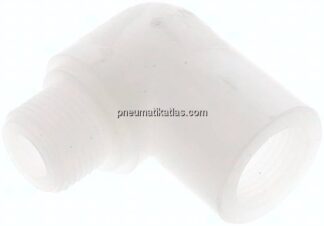 90°-Einschraubwinkel G 3/8"(IG)-G 3/8"(AG), PVDF