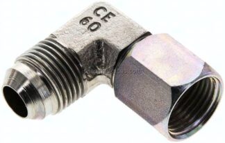 90°-Einschraubwinkel, UNF 3/4"-16 (JIC), Stahl verzinkt