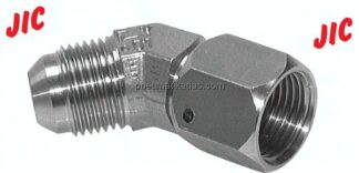 45°-Einschraubwinkel, UN 1-5/8"-12 (JIC), V4A