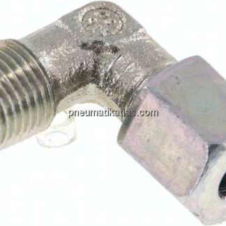 Winkel-Schneidringverschraub. R 1/8"-5 LL (M10x1), Stahl verzinkt