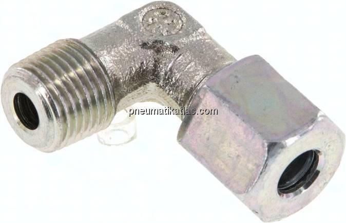 Winkel-Schneidringverschraub. R 1/8"-5 LL (M10x1), Stahl verzinkt