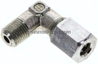 Winkel-Schneidringverschraub. M 10x1 (konisch)-6 L (M12x1,5), Stahl verzinkt