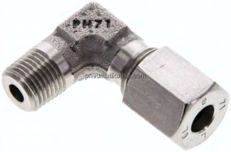 Winkel-Schneidringverschraub. M 10x1 (konisch)-6 L (M12x1,5), 1.4571