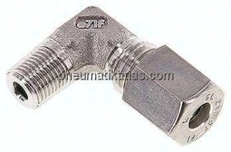 Winkel-Schneidringverschraub. R 1/8"-6 L (M12x1,5), Klemmring 1.4571 (NC)