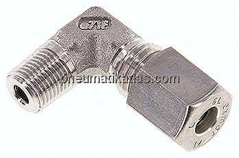 Winkel-Schneidringverschraub. R 1/8"-6 L (M12x1,5), Klemmring 1.4571 (NC)