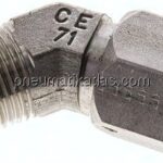 45°-Einschraubwinkel, UNF 7/8"-14 (JIC), V4A