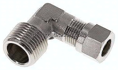 Winkel-Schneidringverschraub. R 3/8"-8 LL (M12x1), Messing vernickelt