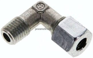 Winkel-Schneidringverschraub. M 12x1,5 (konisch)-8 L (M14x1,5), Stahl verzinkt