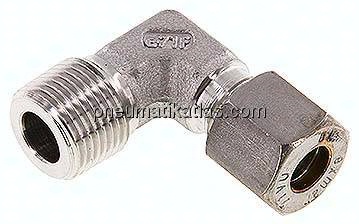 Winkel-Schneidringverschraub. R 3/8"-8 L (M14x1,5), Klemmring 1.4571 (NC)