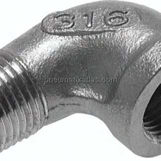90°-Einschraubwinkel Rp 4"(IG)-R 4"(AG), 1.4408