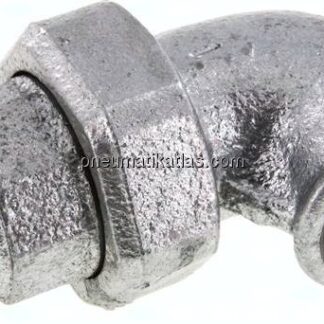 Winkel-Verschraubung flach dichtend Rp/R 1"(IG/AG)