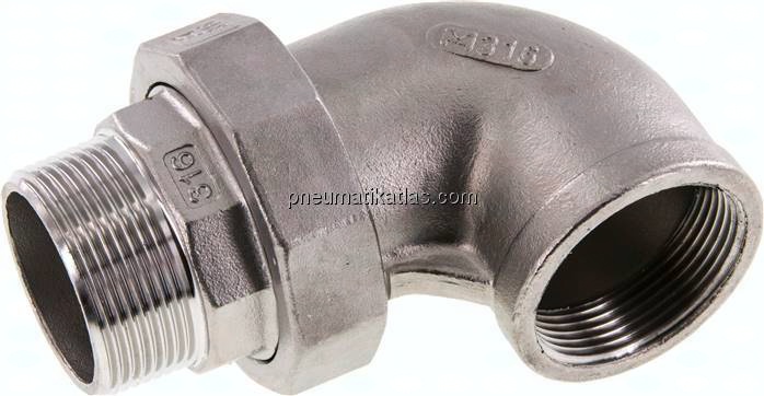 Winkel-Verschraubung konisch dichtend Rp/R 1-1/2"(IG/AG)