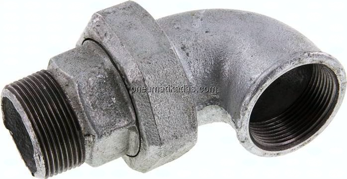 Winkel-Verschraubung konisch dichtend Rp/R 1-1/2"(IG/AG)