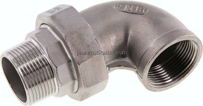 Winkel-Verschraubung konisch dichtend Rp/R 1-1/4"(IG/AG)