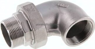 Winkel-Verschraubung flach dichtend Rp/R 1-1/4"(IG/AG)