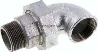 Winkel-Verschraubung flach dichtend Rp/R 1-1/4"(IG/AG)
