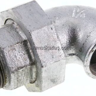 Winkel-Verschraubung flach dichtend Rp/R 1-1/4"(IG/AG)