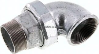 Winkel-Verschraubung flach dichtend Rp/R 2"(IG/AG)