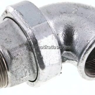 Winkel-Verschraubung flach dichtend Rp/R 2"(IG/AG)