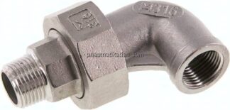 Winkel-Verschraubung konisch dichtend Rp/R 3/8"(IG/AG)