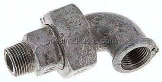 Winkel-Verschraubung flach dichtend Rp/R 3/8"(IG/AG)