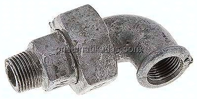 Winkel-Verschraubung flach dichtend Rp/R 3/8"(IG/AG)